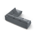 Corner sofa 'aliya' grey, velvet, better