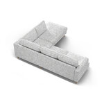 Corner sofa 'aliya' light grey melange, structured fabric, right