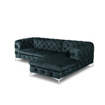 Угловой диван виолан, 4-местный (микадони домашний) бензин, бархат, серебристый металл, лучше
