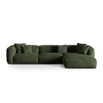 Corner sofa (martina) green, velvet, right