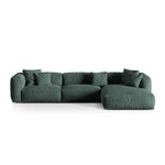 Corner sofa (martina) petrol, velvet, right