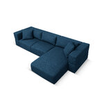 Corner sofa &#39;tyra&#39; deep blue, structured fabric, better