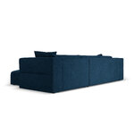 Corner sofa &#39;tyra&#39; deep blue, structured fabric, better