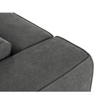 Kampinė sofa &#39;tyra&#39;, tamsiai pilka, struktūrinio audinio, geresnė