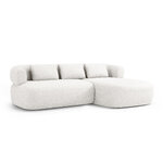 Угловой диван «Дженни» светло-бежевый, шенилл, правый