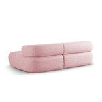 Угловой диван «Дженни» розовый, шенилл, правый