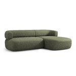 Угловой диван «Дженни» зеленый, шенилл, правый