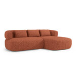 Corner sofa &#39;jenny&#39; brick, boucle, right