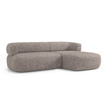 Угловой диван «Дженни» светло-коричневый, букле, правый