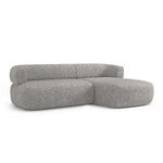 Угловой диван «Дженни» светло-серый, букле, правый