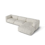 Stūra dīvāns 'martina' pelēkbēša melanža, buklē, labais