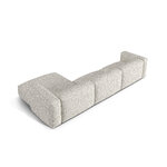 Stūra dīvāns 'martina' pelēkbēša melanža, buklē, labais