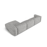 Угловой диван «Мартина», серебро, букле, правый