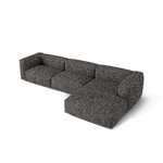 Угловой диван «Мартина» антрацит, букле, правый