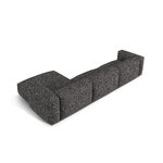 Угловой диван «Мартина» антрацит, букле, правый