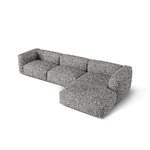 Stūra dīvāns 'martina' grafīts, bukle, pa labi