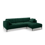 Corner sofa 'bemy' bottle green, velvet, right