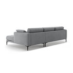Corner sofa 'bemy' grey, velvet, right