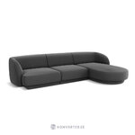 Miley corner sofa (micadon limited edition) grey, velvet, better