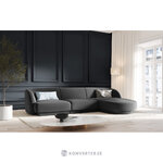 Miley corner sofa (micadon limited edition) grey, velvet, better