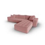 Moduļu stūra dīvāns &quot;mike&quot; rozā, samta, labāk