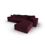 Modulinė kampinė sofa &#39;mike&#39; tamsiai raudona, aksominė, geriau