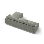 Угловой диван «Алия», мохово-зелёный меланж, структурированная ткань, правый