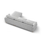 Corner sofa 'aliya' light grey melange, structured fabric, right