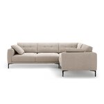 Corner sofa &#39;bemy&#39; beige, velvet, right