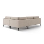Corner sofa &#39;bemy&#39; beige, velvet, right