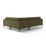 Corner sofa 'bemy' green, velvet, right