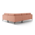 Corner sofa &#39;bemy&#39; pink, velvet, right