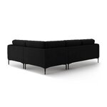 Corner sofa &#39;bemy&#39; black, velvet, right
