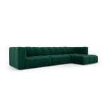 Modular corner sofa &#39;serena&#39; bottle green, velvet, better