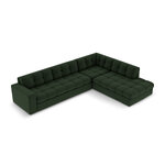 Угловой диван (джастин) микадон лимитированная серия тёмно-зелёный, структурная ткань, лучше