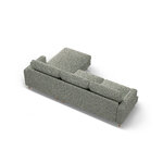 Corner sofa 'aliya' moss green melange, structured fabric, right