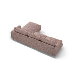 Corner sofa 'aliya' pink melange, structured fabric, right