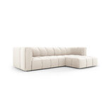 Modulinė kampinė sofa &#39;serena&#39; šviesiai smėlio spalvos, aksominė, geriau