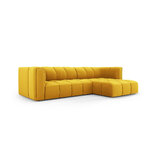 Modular corner sofa &#39;serena&#39; yellow, velvet, right