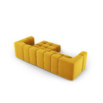 Modular corner sofa &#39;serena&#39; yellow, velvet, right