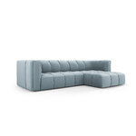 Modular corner sofa &#39;serena&#39; light blue, velvet, right