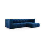 Modular corner sofa &#39;serena&#39; deep blue, velvet, right