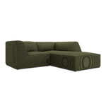 Corner sofa ruby, 3-seater (micadon home) green, velvet, better