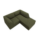 Corner sofa ruby, 3-seater (micadon home) green, velvet, better