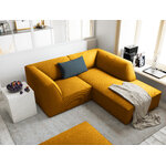 Corner sofa ruby, 3-seater (micadon home) yellow, velvet, better