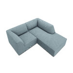 Corner sofa ruby, 3-seater (micadon home) light blue, velvet, better