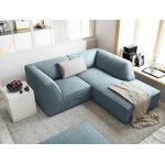 Corner sofa ruby, 3-seater (micadon home) light blue, velvet, better