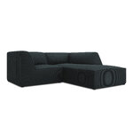 Corner sofa ruby, 3-seater (micadon home) blue, velvet, better