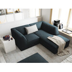 Corner sofa ruby, 3-seater (micadon home) blue, velvet, better