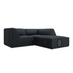 Corner sofa ruby, 3-seater (micadon home) black, velvet, better